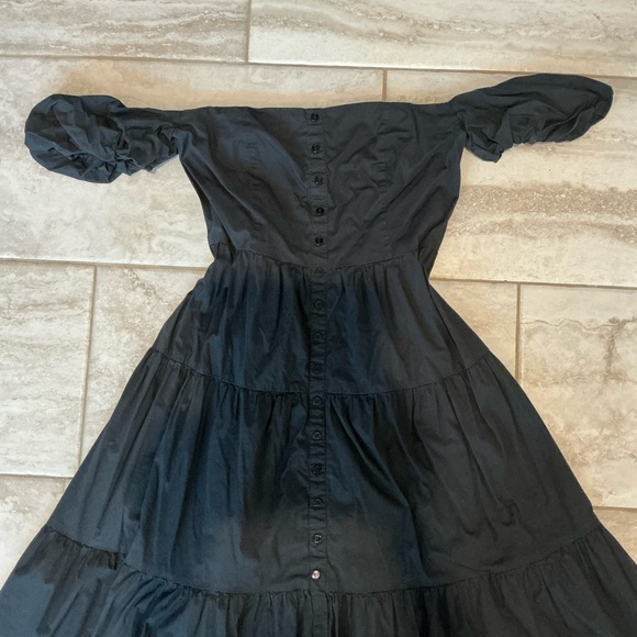 STAUD Black Off Shoulder Maxi Dress - Picture 4 of 7